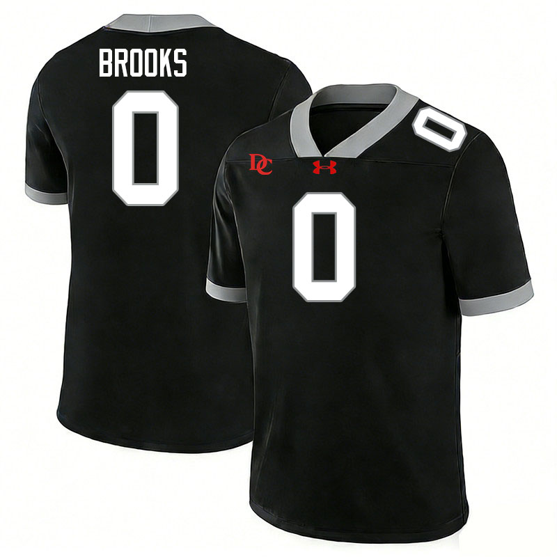 Davidson Wildcats #0 Hunter Brooks College Football Jerseys,Uniforms-Black